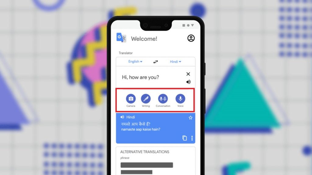 Quick switch between translation options
