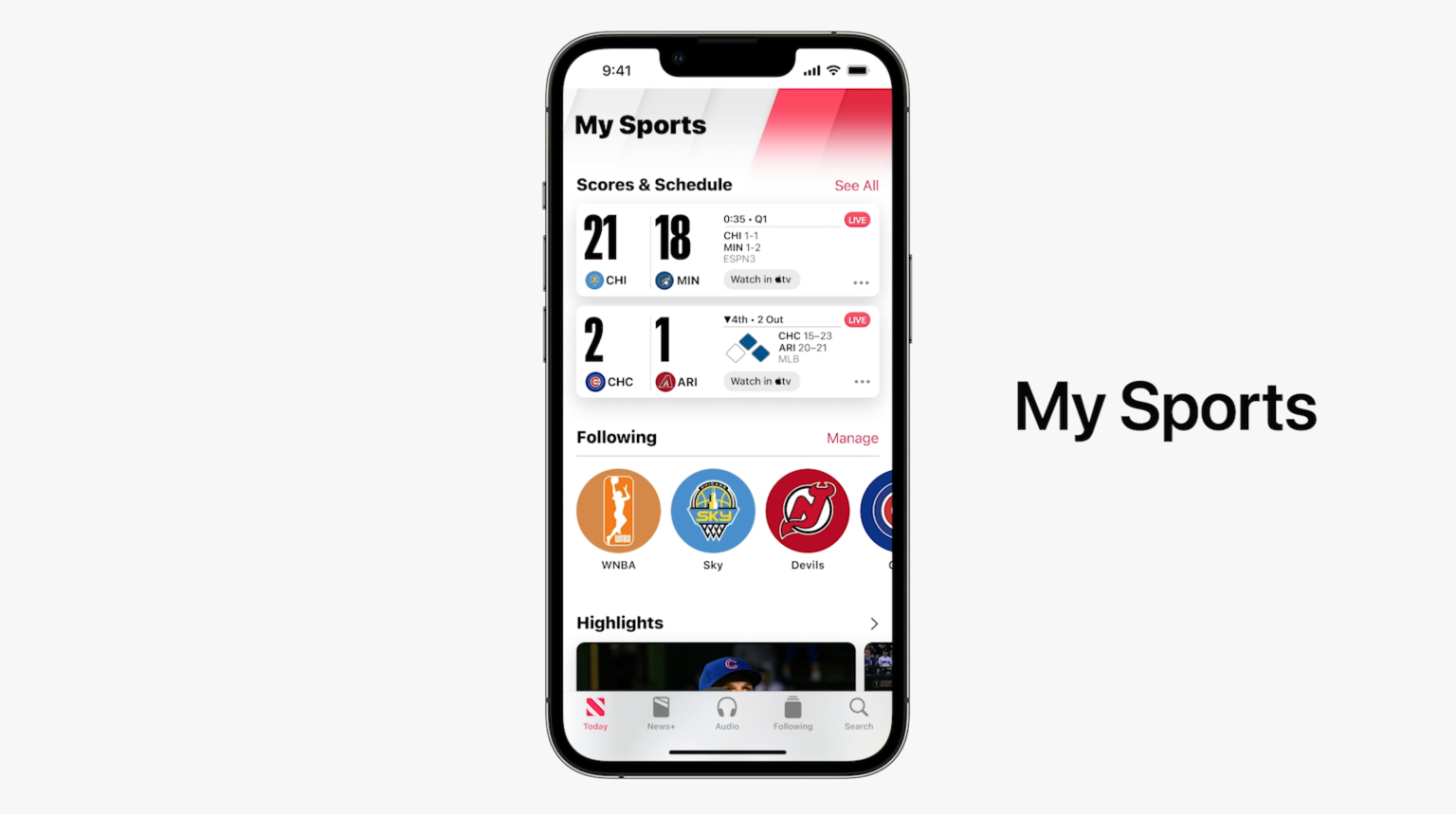 iOS 16 features: Apple News has a new My Sports section