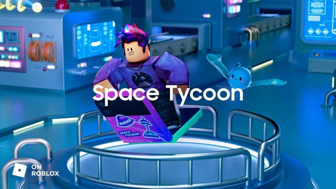 Space Tycoon virtual space at Samsung space station inside Roblox