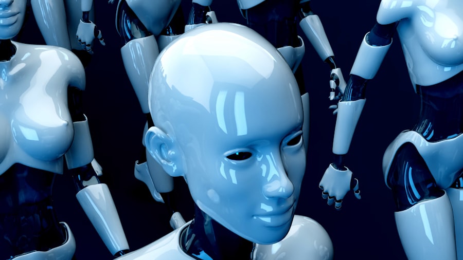 Photo Robot and human